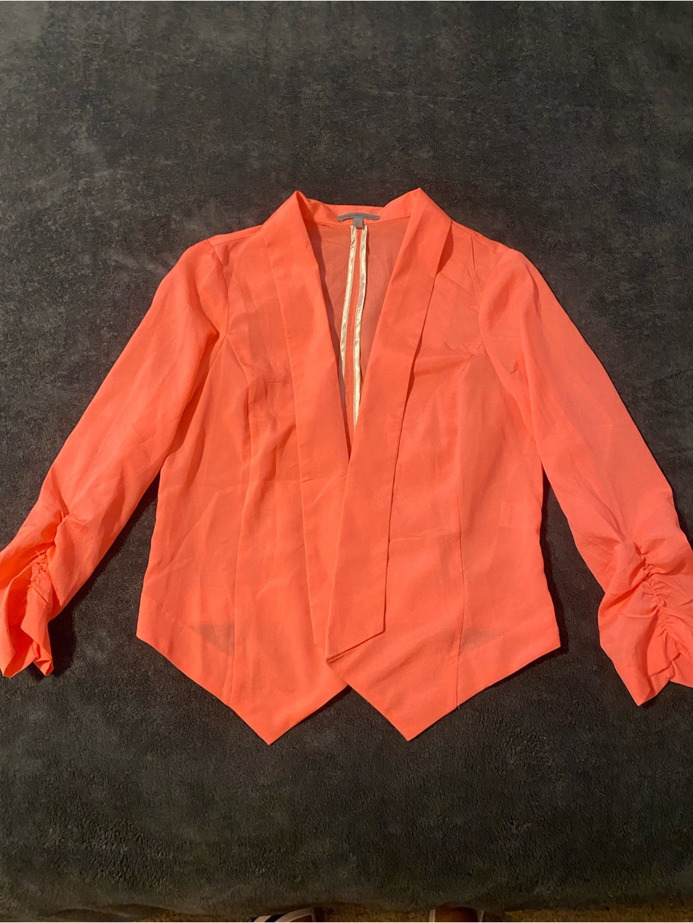 Charlotte Russe Coral Open-Front Blazer Jacket